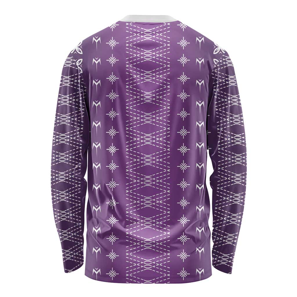 Purple Samoa Malu Tattoo Inspired Long Sleeve Shirt - Polynesian Pride