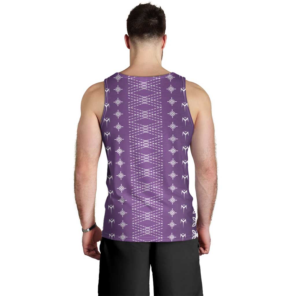 Purple Samoa Malu Tattoo Inspired Men Tank Top - Polynesian Pride