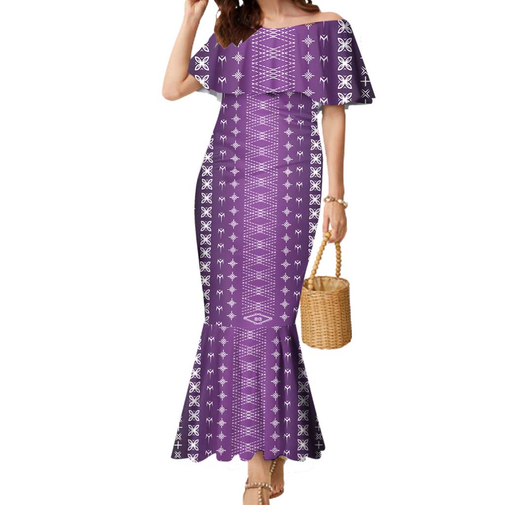 Purple Samoa Malu Tattoo Inspired Mermaid Dress - Polynesian Pride