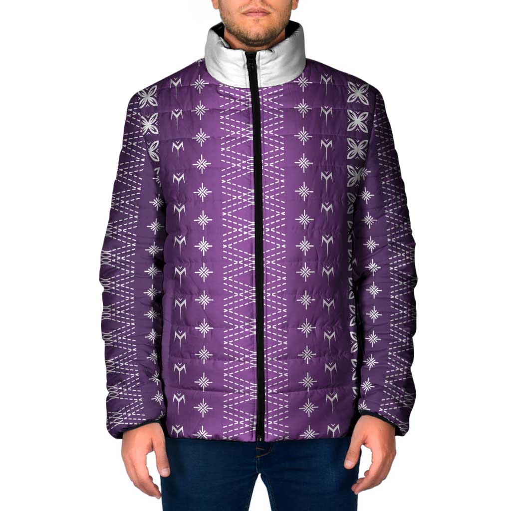 Purple Samoa Malu Tattoo Inspired Padded Jacket - Polynesian Pride