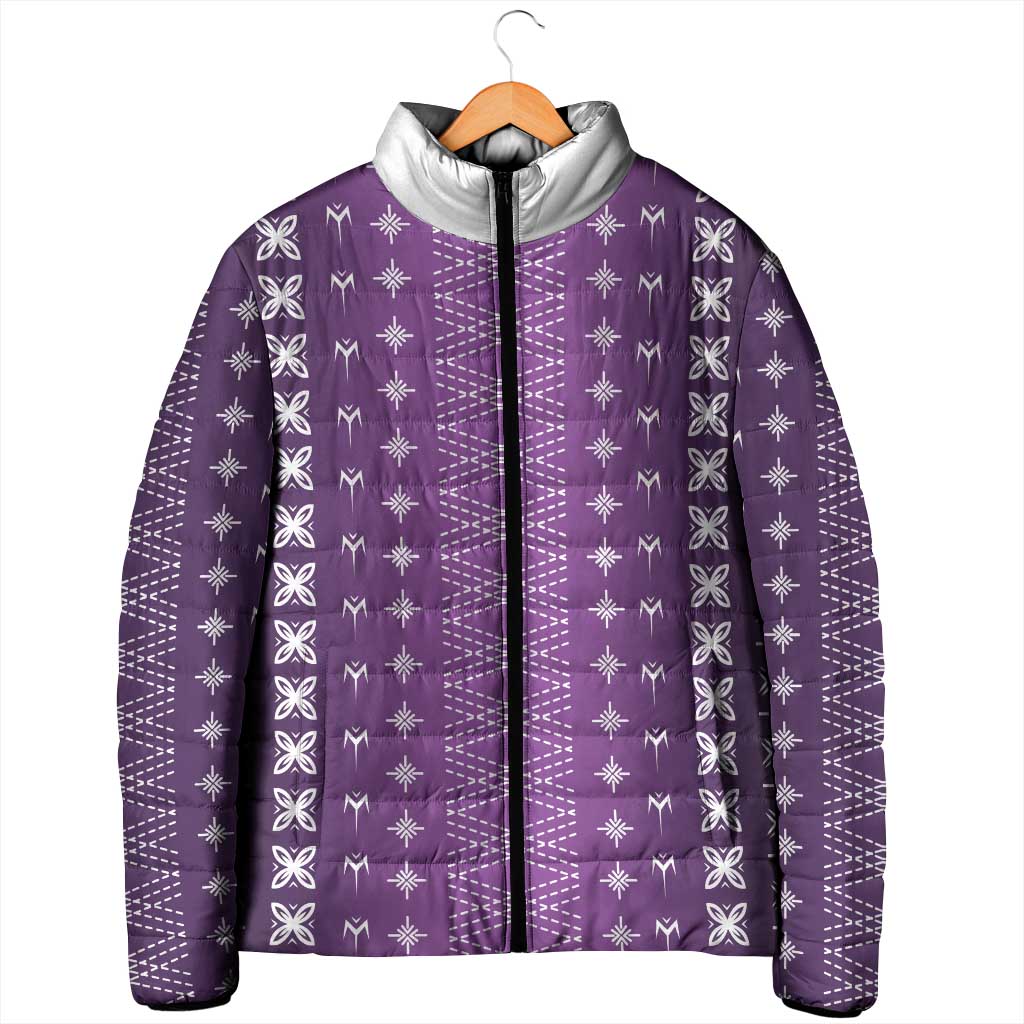 Purple Samoa Malu Tattoo Inspired Padded Jacket - Polynesian Pride