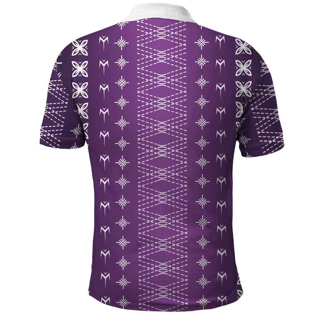 Purple Samoa Malu Tattoo Inspired Polo Shirt - Polynesian Pride
