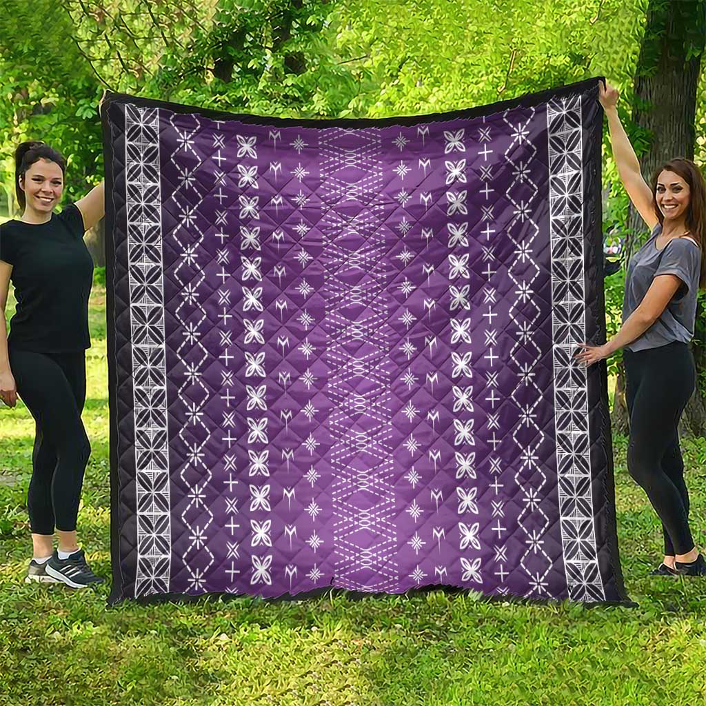 Purple Samoa Malu Tattoo Inspired Quilt - Polynesian Pride