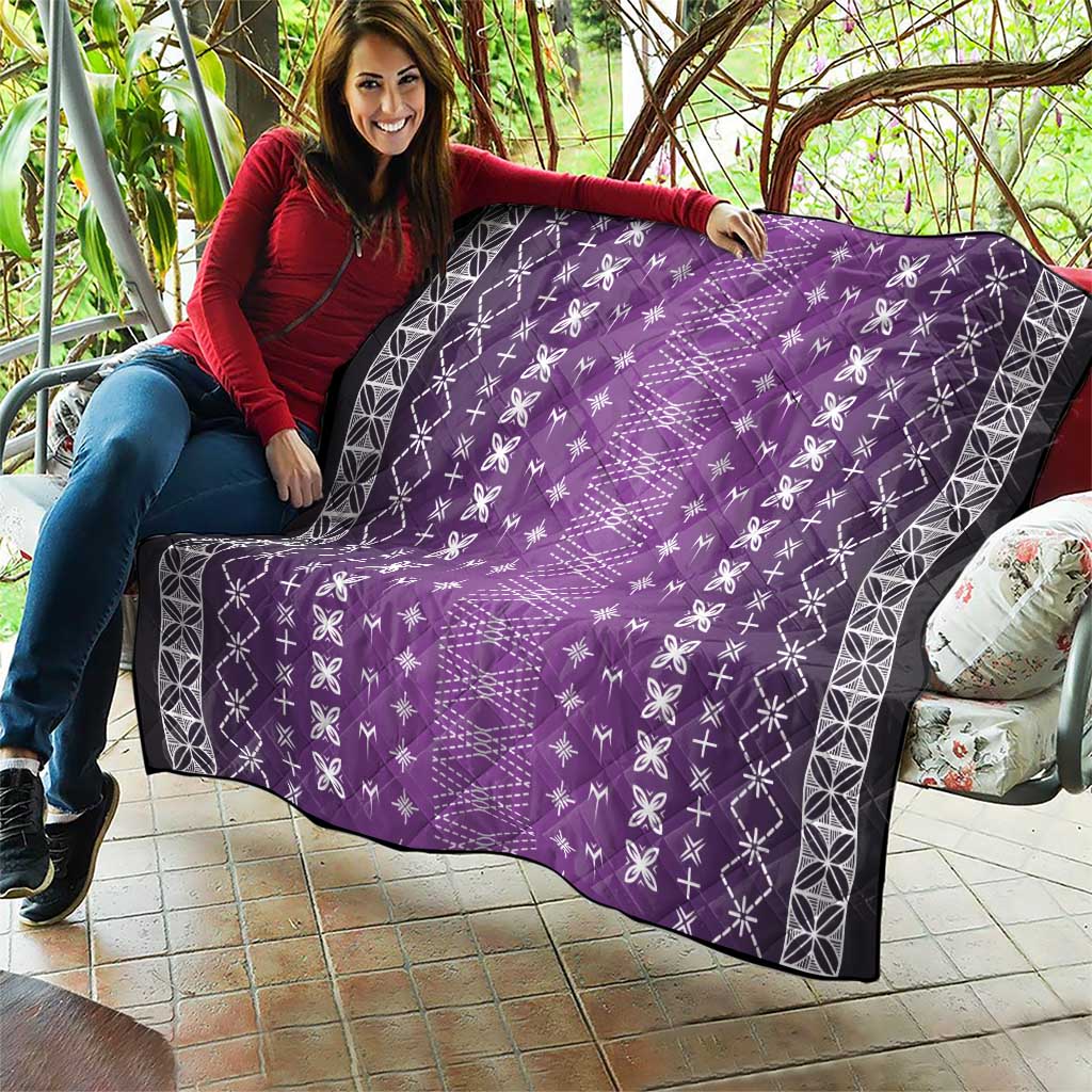 Purple Samoa Malu Tattoo Inspired Quilt - Polynesian Pride
