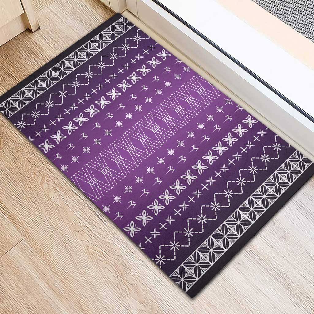 Purple Samoa Malu Tattoo Inspired Rubber Doormat - Polynesian Pride