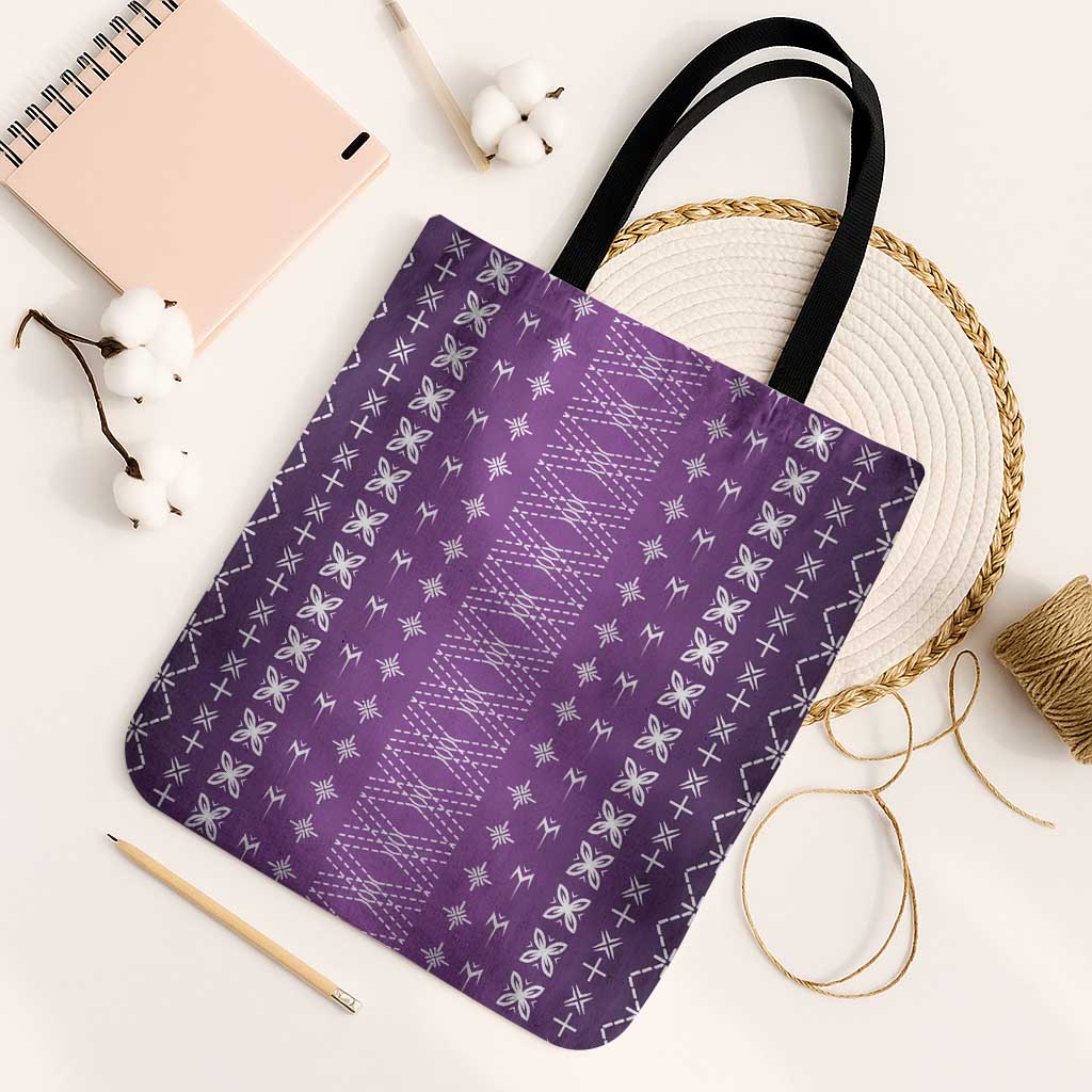 Purple Samoa Malu Tattoo Inspired Tote Bag - Polynesian Pride