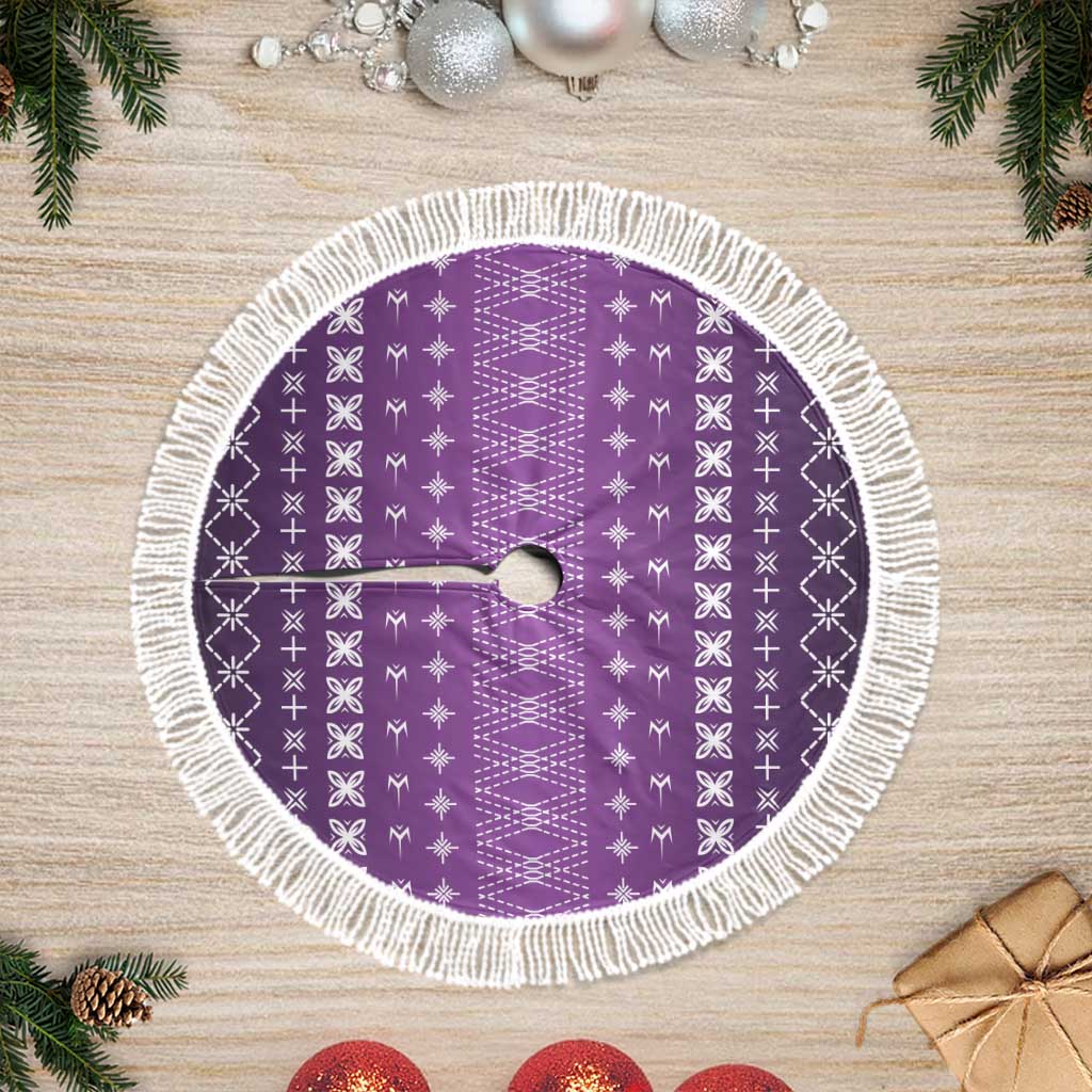 Purple Samoa Malu Tattoo Inspired Tree Skirt - Polynesian Pride
