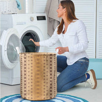 Beige Samoa Malu Tattoo Inspired Laundry Basket - Polynesian Pride