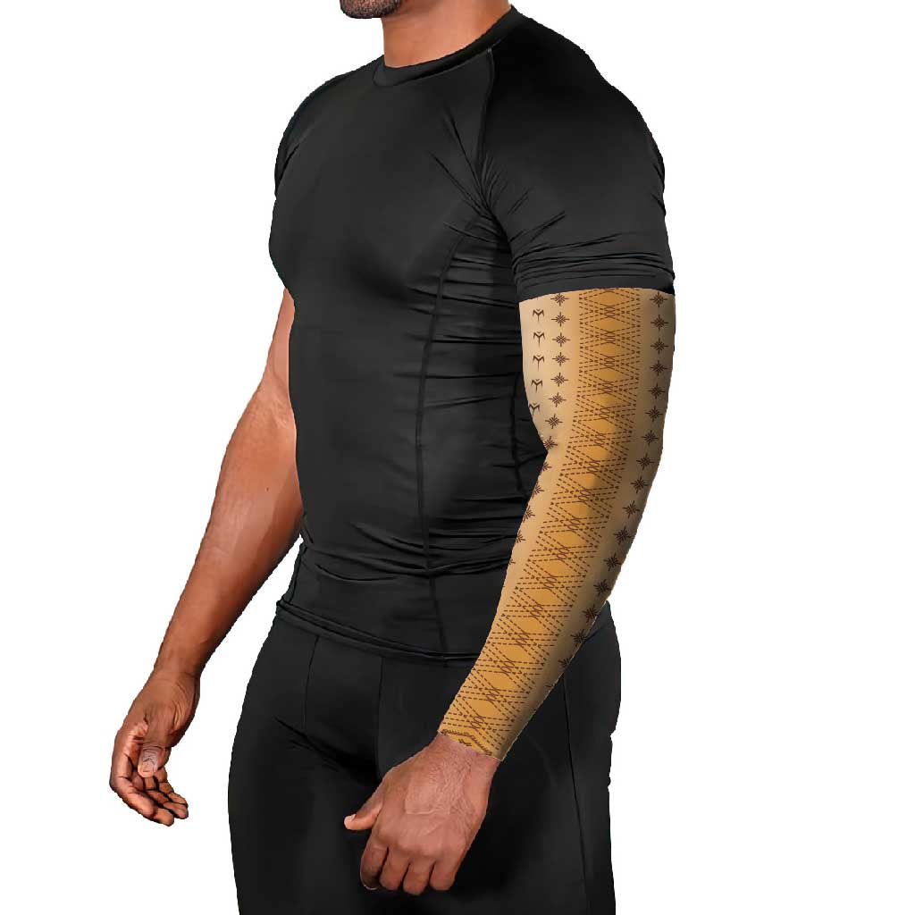Beige Samoa Malu Tattoo Inspired Arm Sleeves - Polynesian Pride