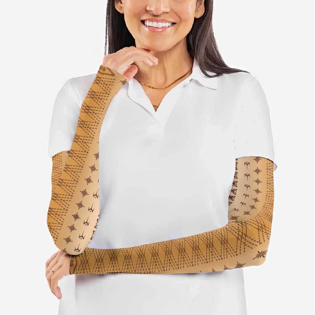 Beige Samoa Malu Tattoo Inspired Arm Sleeves - Polynesian Pride
