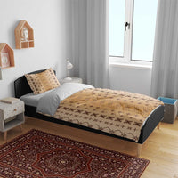 Beige Samoa Malu Tattoo Inspired Bedding Set - Polynesian Pride