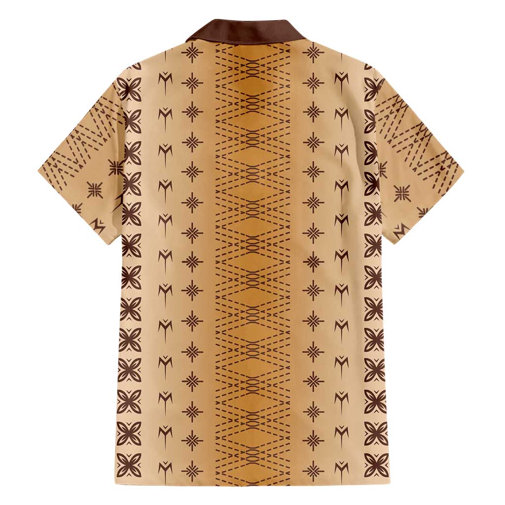 Beige Samoa Malu Tattoo Inspired Hawaiian Shirt - Polynesian Pride