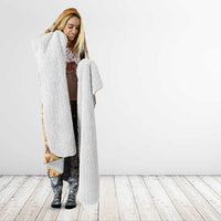 Beige Samoa Malu Tattoo Inspired Hooded Blanket - Polynesian Pride