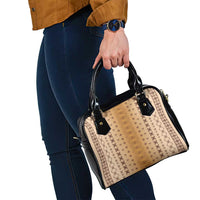 Beige Samoa Malu Tattoo Inspired Shoulder Handbag - Polynesian Pride