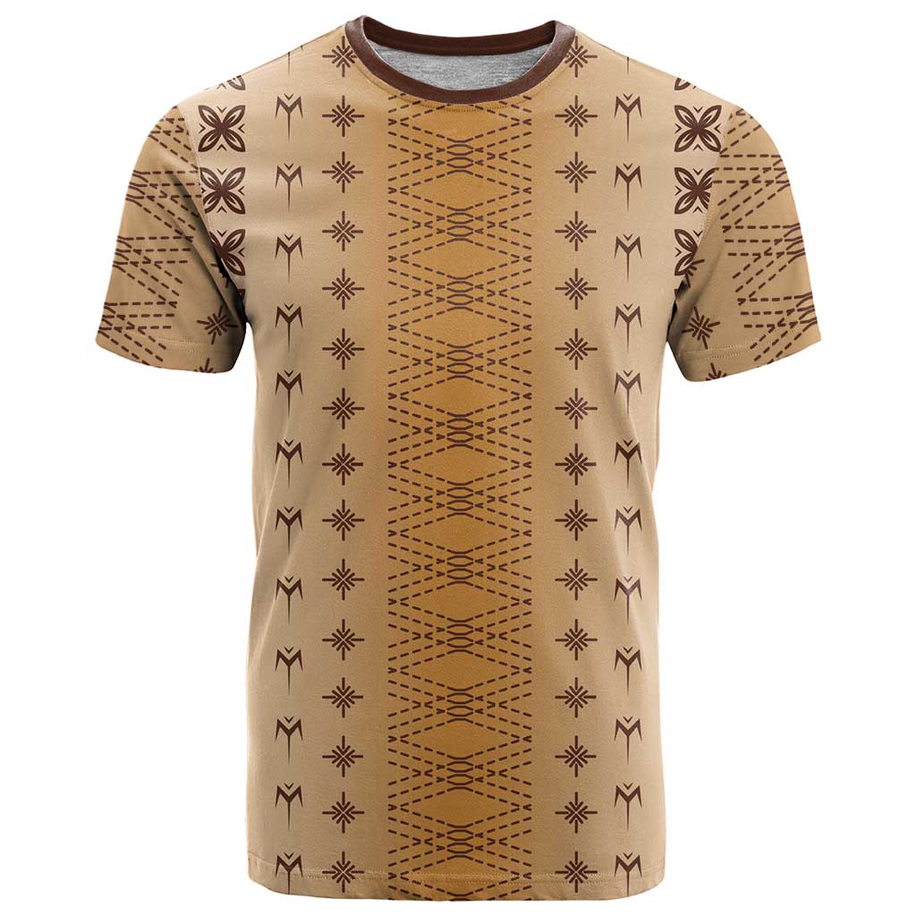 Beige Samoa Malu Tattoo Inspired T Shirt - Polynesian Pride