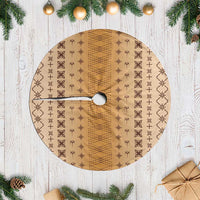 Beige Samoa Malu Tattoo Inspired Tree Skirt - Polynesian Pride