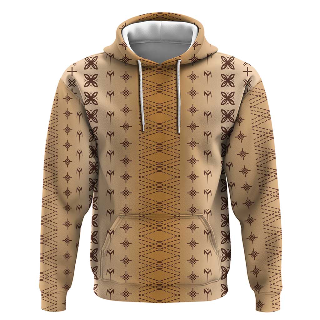 Beige Samoa Malu Tattoo Inspired Zip Hoodie - Polynesian Pride