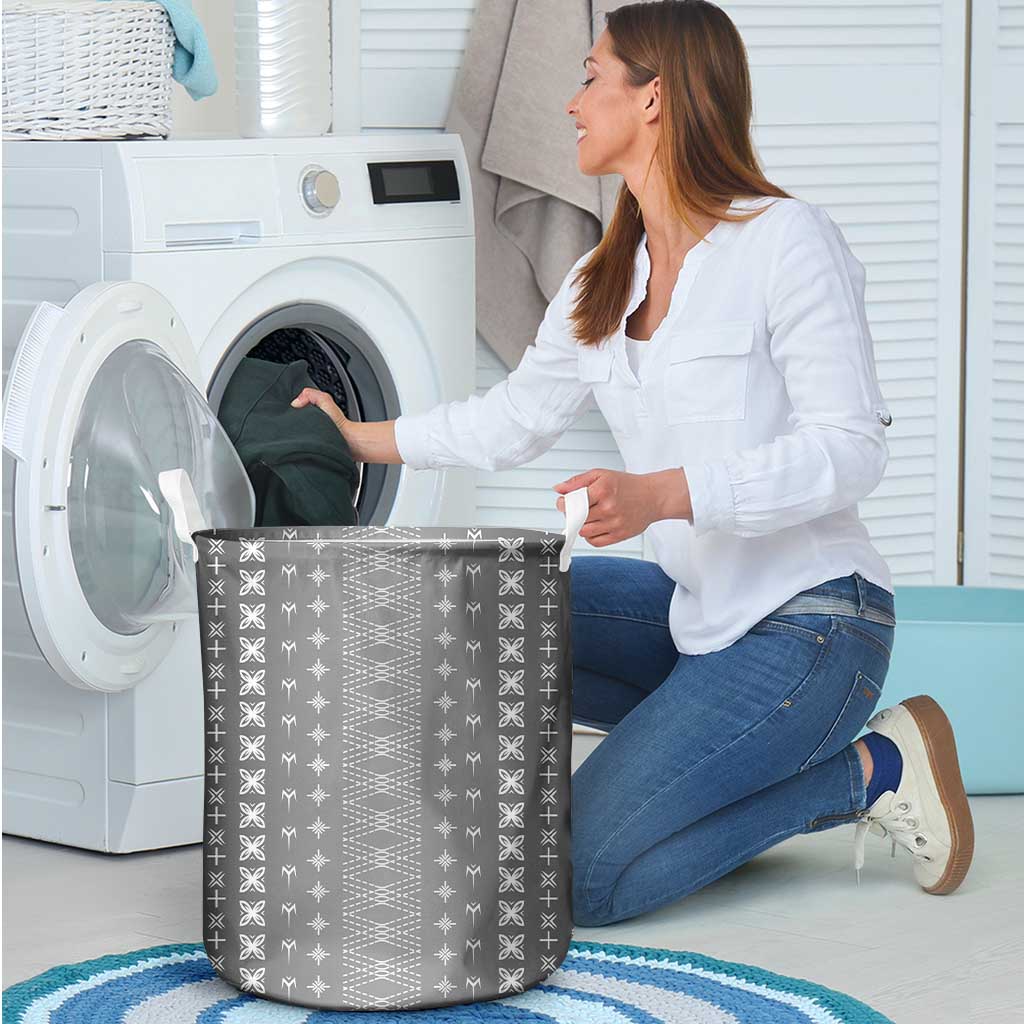 Black Samoa Malu Tattoo Inspired Laundry Basket - Polynesian Pride