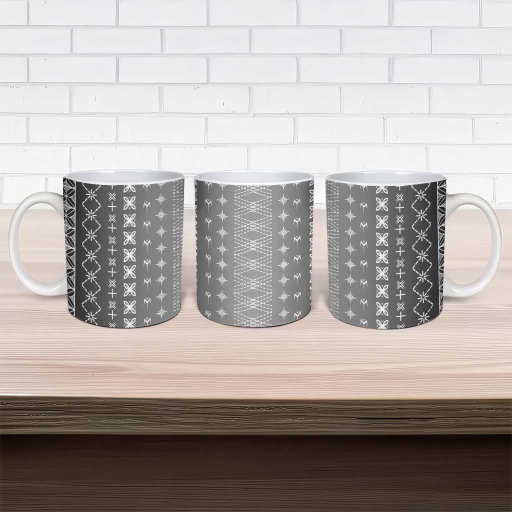 Black Samoa Malu Tattoo Inspired Ceramic Mug - Polynesian Pride