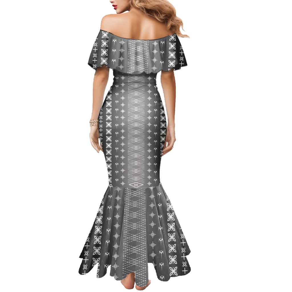 Black Samoa Malu Tattoo Inspired Family Matching Mermaid Dress and Hawaiian Shirt - Polynesian Pride