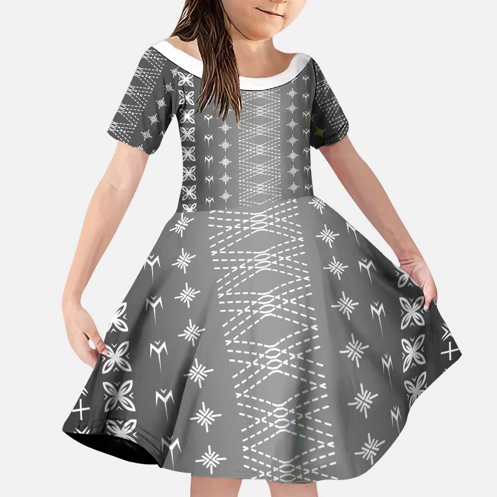 Black Samoa Malu Tattoo Inspired Family Matching Off Shoulder Short Dress and Hawaiian Shirt - Polynesian Pride