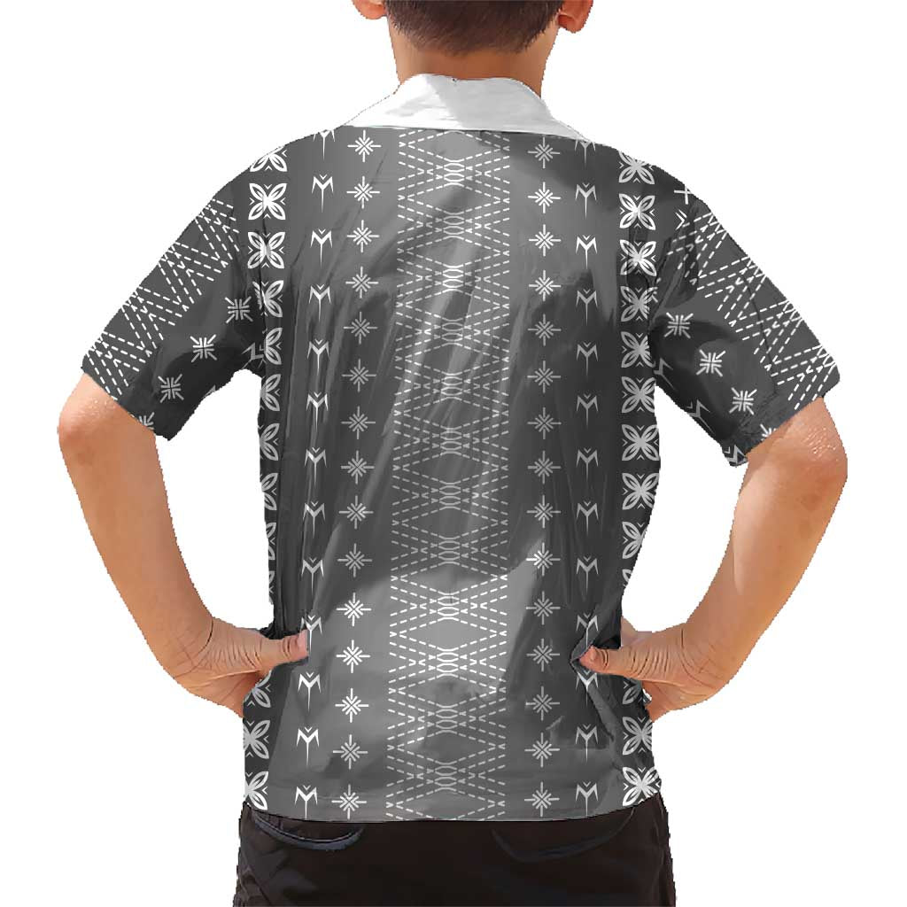 Black Samoa Malu Tattoo Inspired Kid Hawaiian Shirt - Polynesian Pride