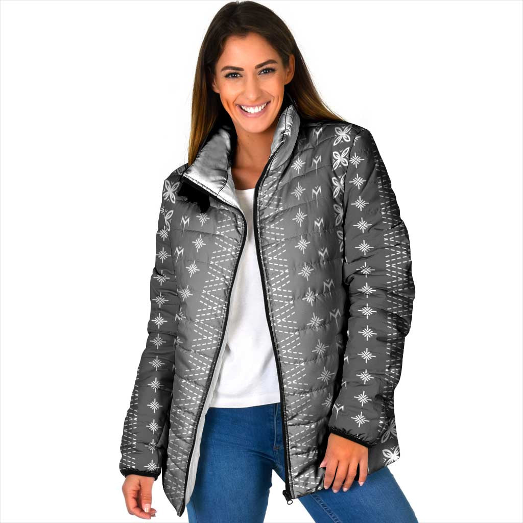 Black Samoa Malu Tattoo Inspired Padded Jacket - Polynesian Pride