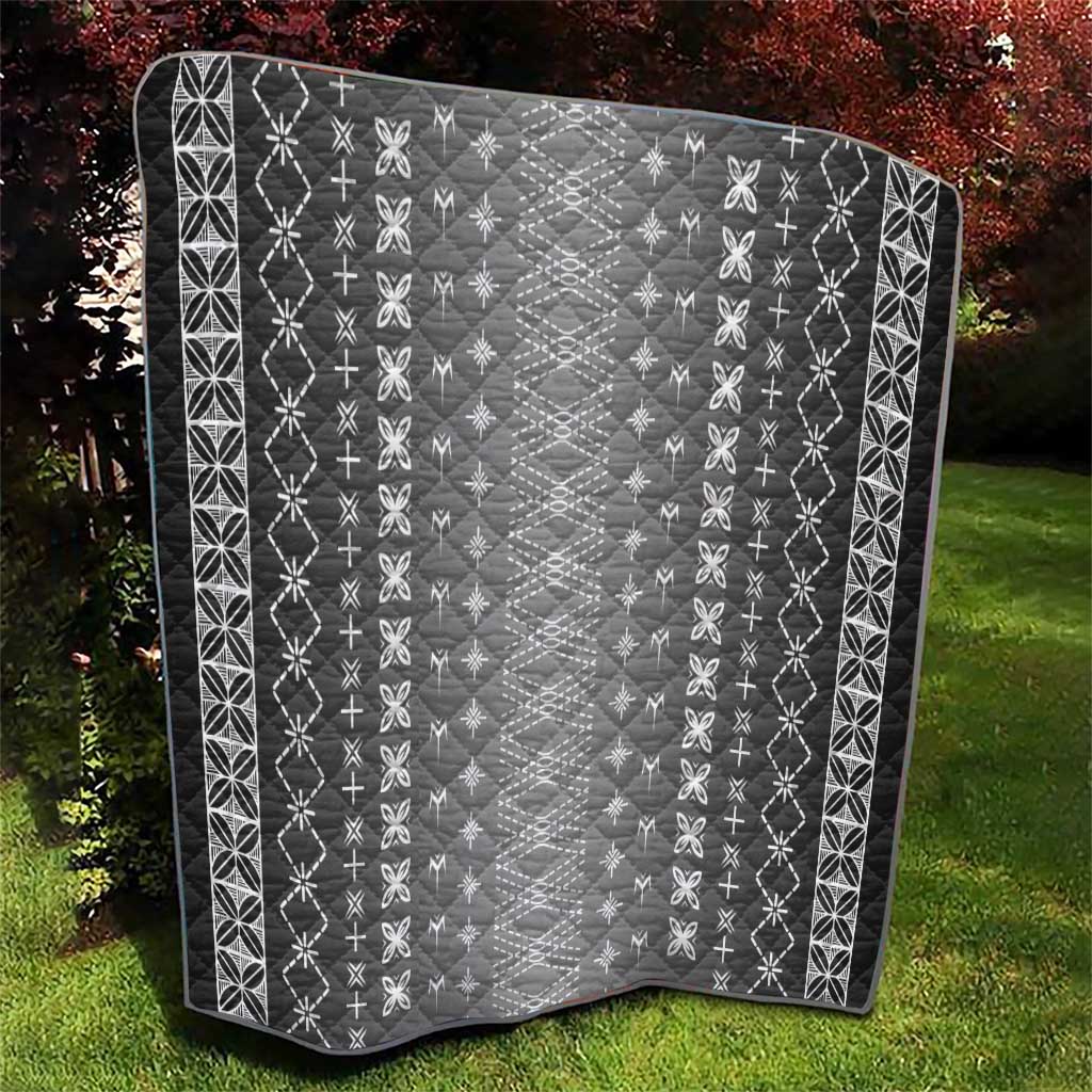 Black Samoa Malu Tattoo Inspired Quilt - Polynesian Pride