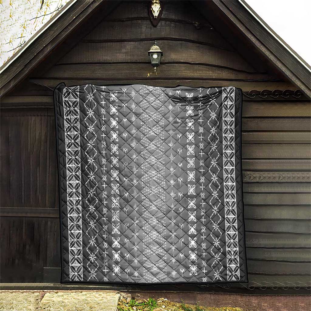 Black Samoa Malu Tattoo Inspired Quilt - Polynesian Pride