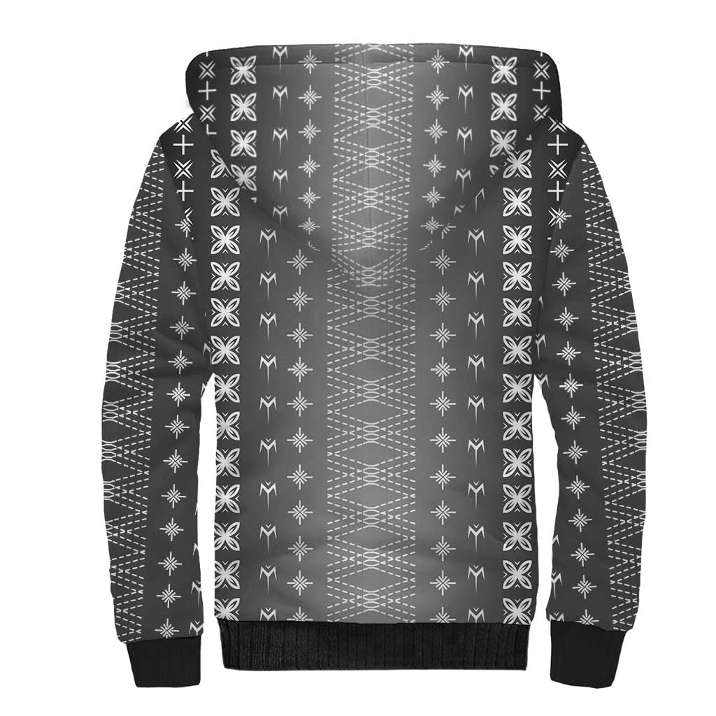 Black Samoa Malu Tattoo Inspired Sherpa Hoodie - Polynesian Pride