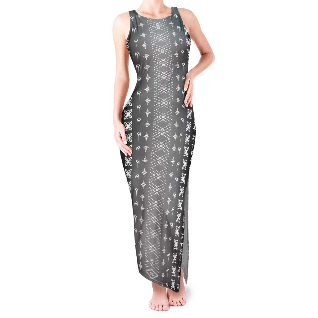 Black Samoa Malu Tattoo Inspired Tank Maxi Dress - Polynesian Pride