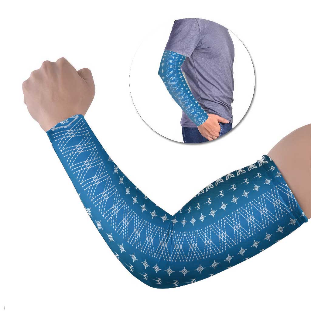 Blue Samoa Malu Tattoo Inspired Arm Sleeves - Polynesian Pride