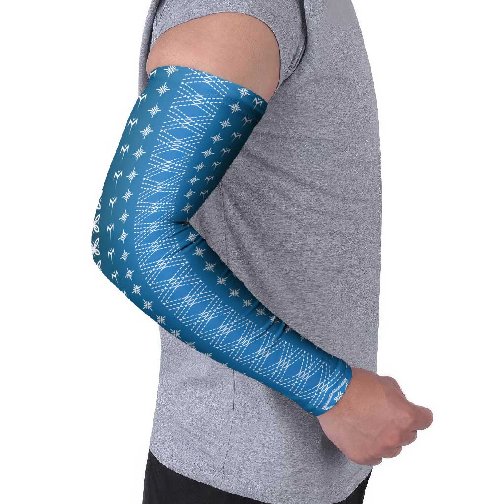 Blue Samoa Malu Tattoo Inspired Arm Sleeves - Polynesian Pride