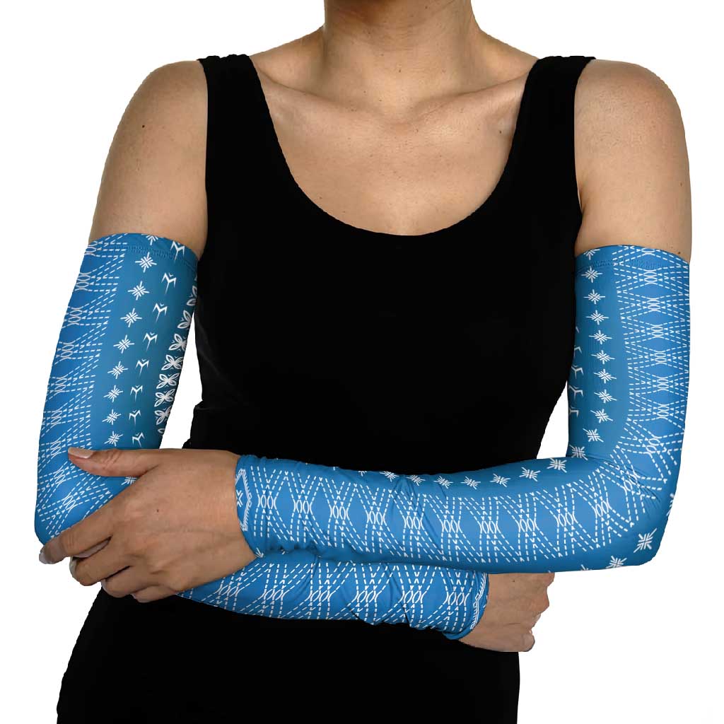 Blue Samoa Malu Tattoo Inspired Arm Sleeves - Polynesian Pride