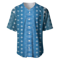 Blue Samoa Malu Tattoo Inspired Baseball Jersey - Polynesian Pride