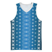 Blue Samoa Malu Tattoo Inspired Basketball Jersey - Polynesian Pride