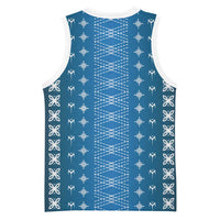 Blue Samoa Malu Tattoo Inspired Basketball Jersey - Polynesian Pride
