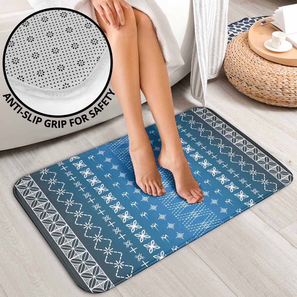 Blue Samoa Malu Tattoo Inspired Bathroom Set - Polynesian Pride