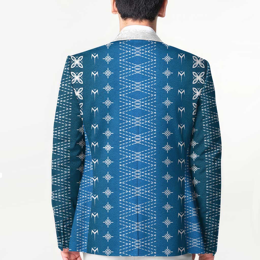 Blue Samoa Malu Tattoo Inspired Blazer - Polynesian Pride