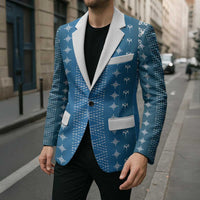 Blue Samoa Malu Tattoo Inspired Blazer - Polynesian Pride