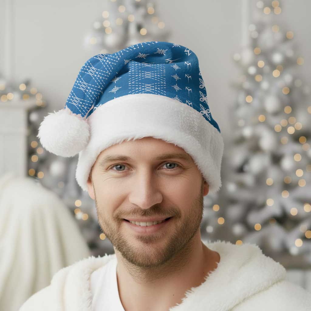 Blue Samoa Malu Tattoo Inspired Christmas Santa Hat - Polynesian Pride