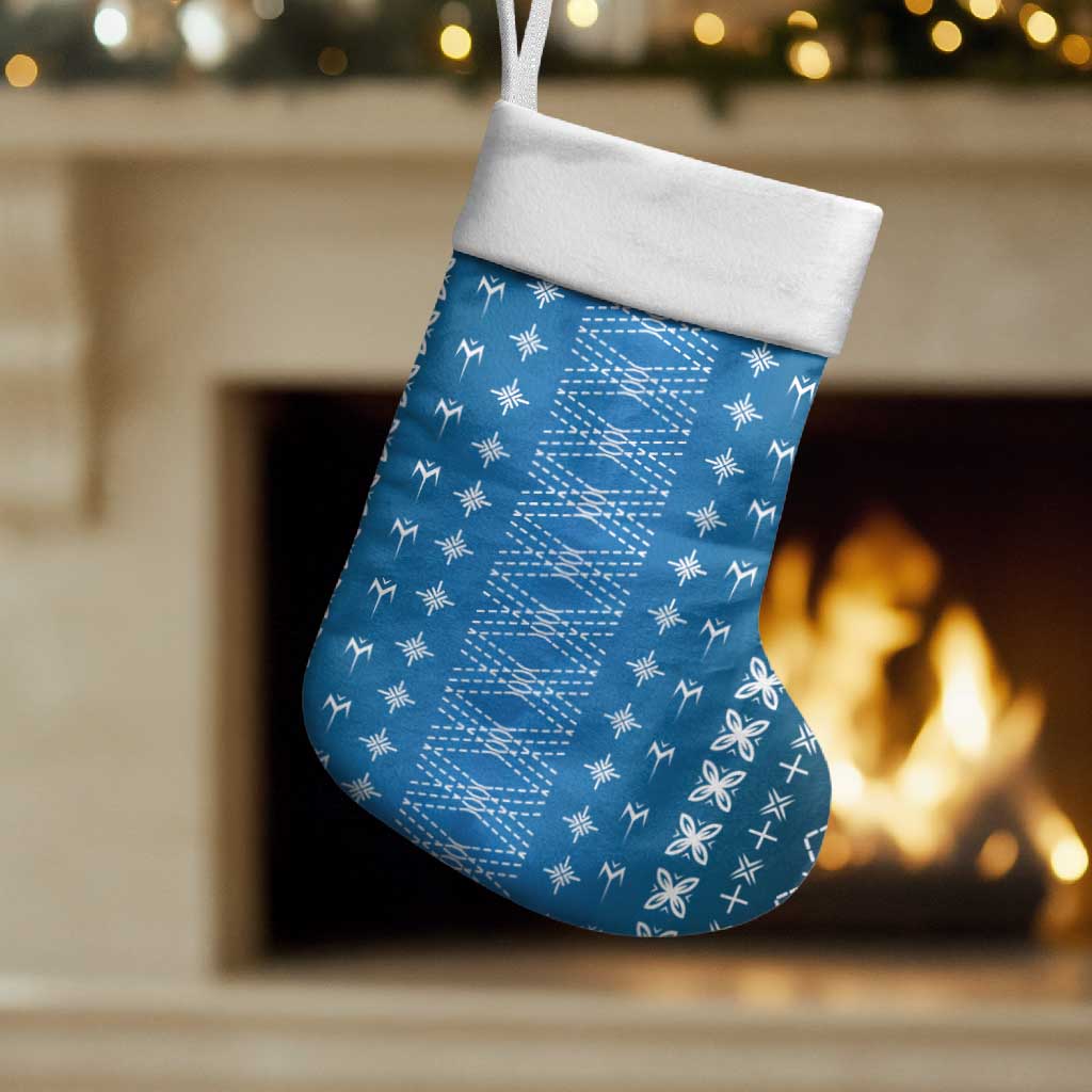 Blue Samoa Malu Tattoo Inspired Christmas Stocking - Polynesian Pride