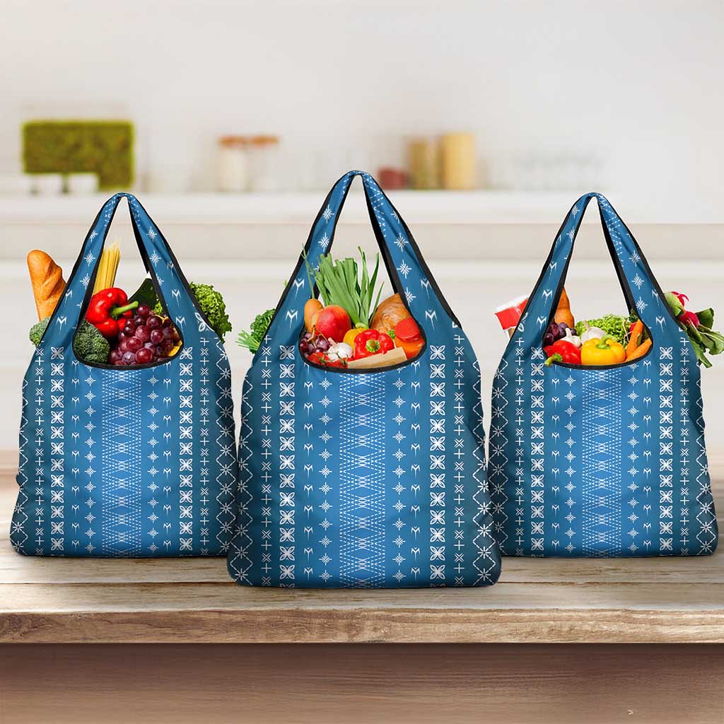 Blue Samoa Malu Tattoo Inspired Grocery Bag - Polynesian Pride