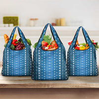 Blue Samoa Malu Tattoo Inspired Grocery Bag - Polynesian Pride