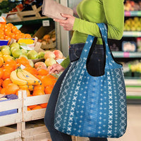 Blue Samoa Malu Tattoo Inspired Grocery Bag - Polynesian Pride