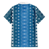 Blue Samoa Malu Tattoo Inspired Hawaiian Shirt - Polynesian Pride