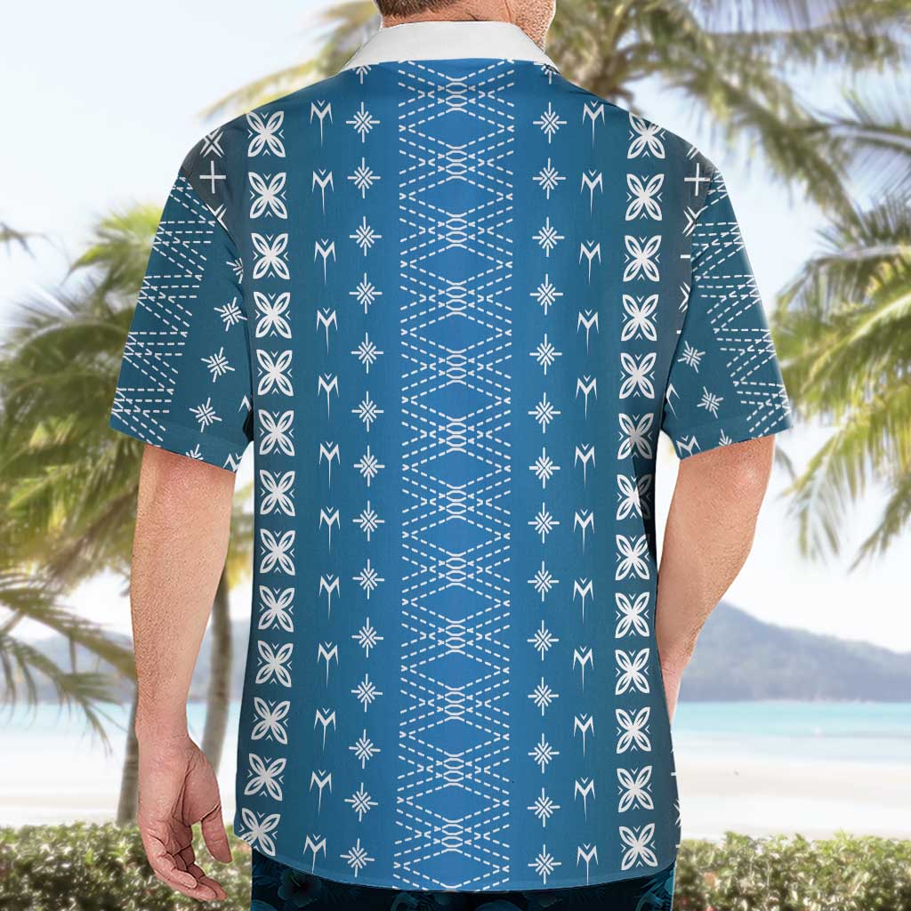 Blue Samoa Malu Tattoo Inspired Hawaiian Shirt - Polynesian Pride