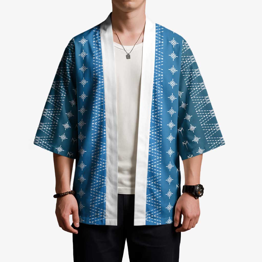 Blue Samoa Malu Tattoo Inspired Kimono - Polynesian Pride