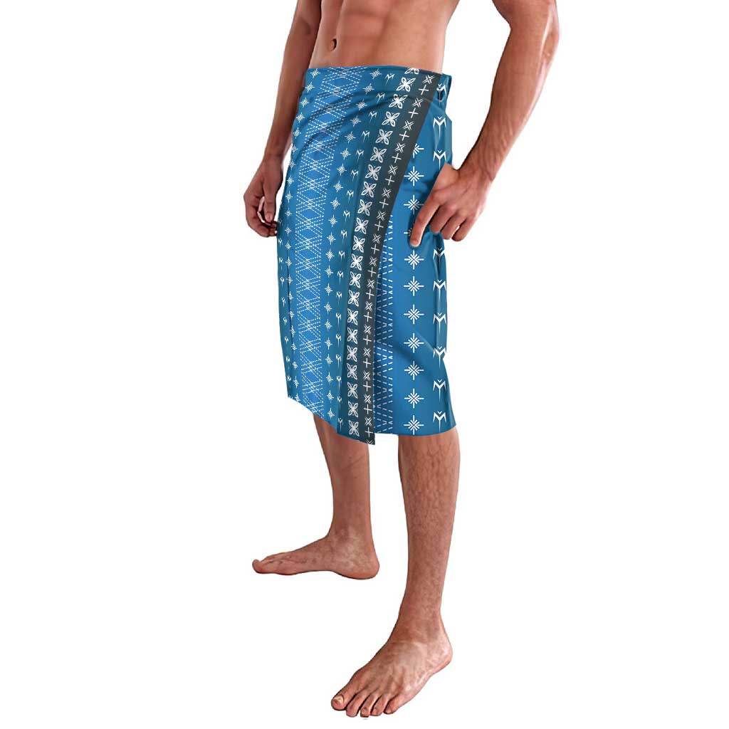 Blue Samoa Malu Tattoo Inspired Lavalava - Polynesian Pride