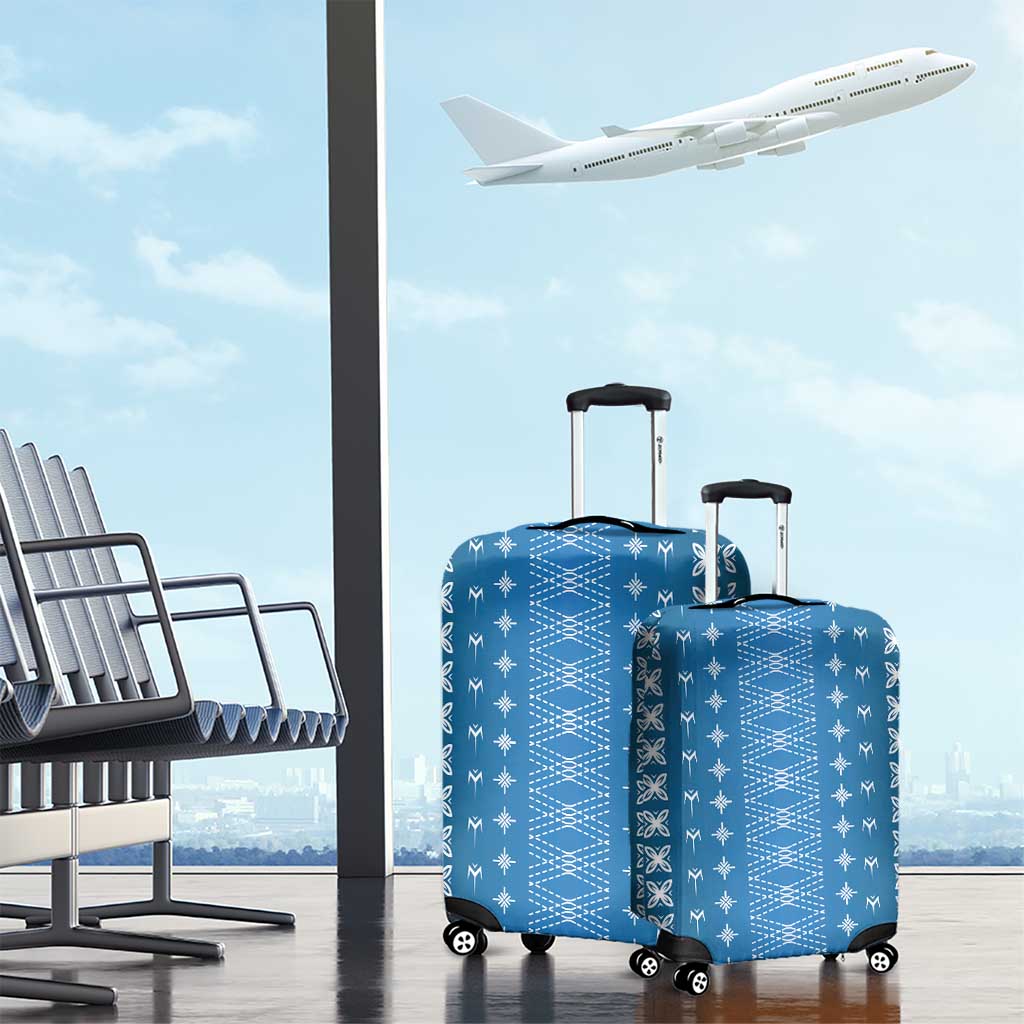 Blue Samoa Malu Tattoo Inspired Luggage Cover - Polynesian Pride